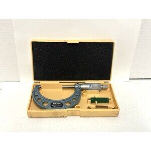 Mitutoyo 103-217 2-3" Outside Micrometer .0001" Ratchet Thimble Wrench Case